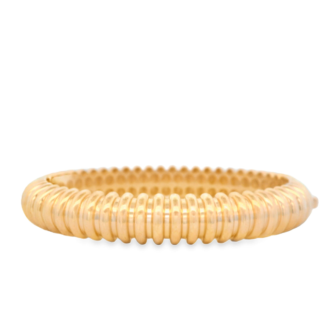 Chunky Ribbed Gold Bracelet