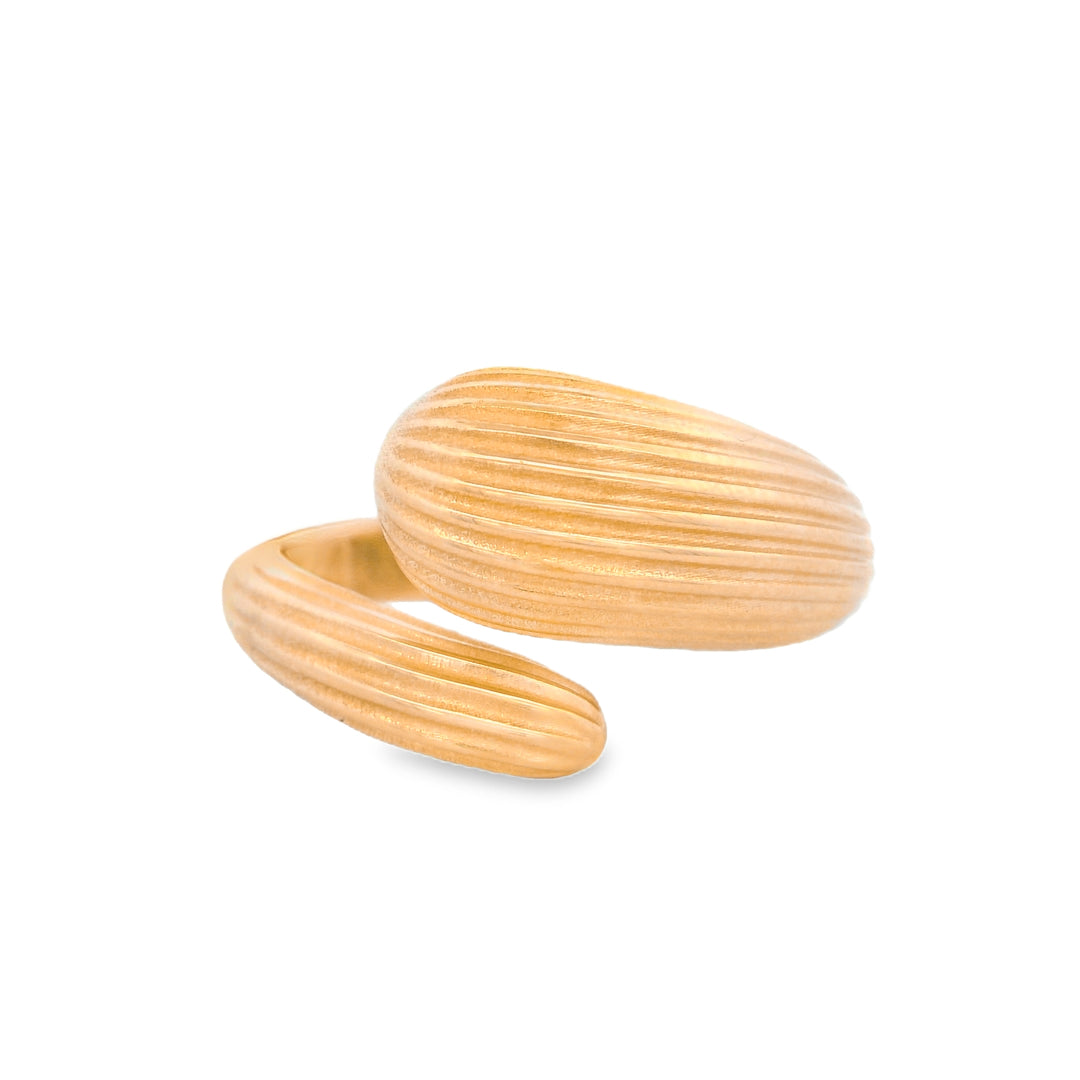 Ribbed Huggie Ring - Large