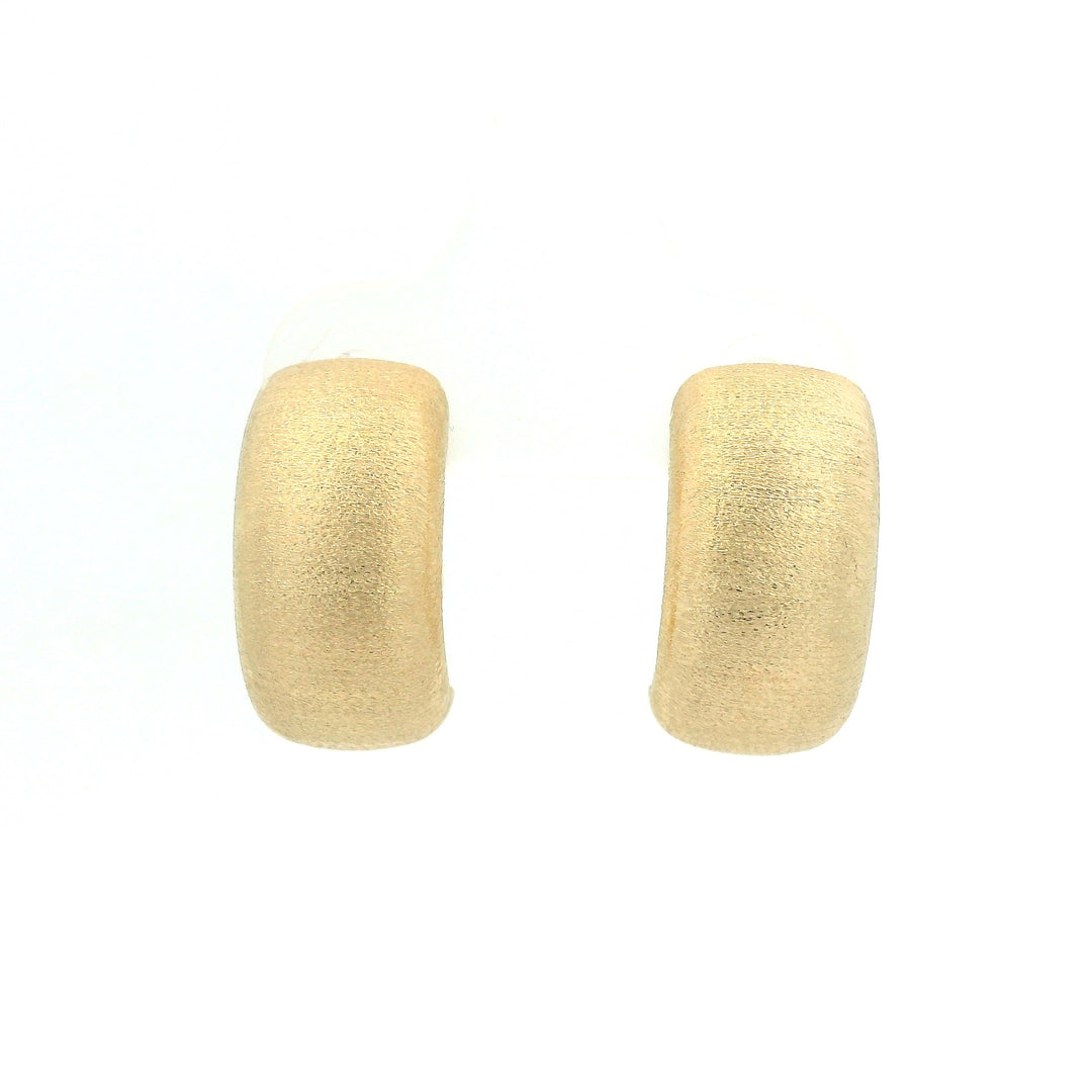Satin Finish Gold Hoop Earrings