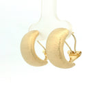 Load image into Gallery viewer, Satin Finish Gold Hoop Earrings
