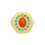 Load image into Gallery viewer, Emerald Bloom Signet Ring
