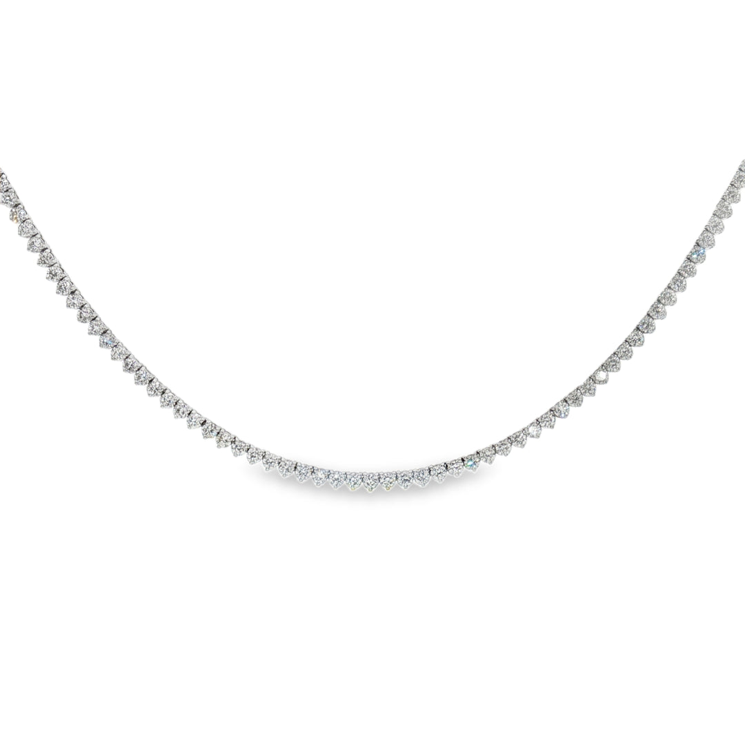 Three-Prong Tennis Necklace