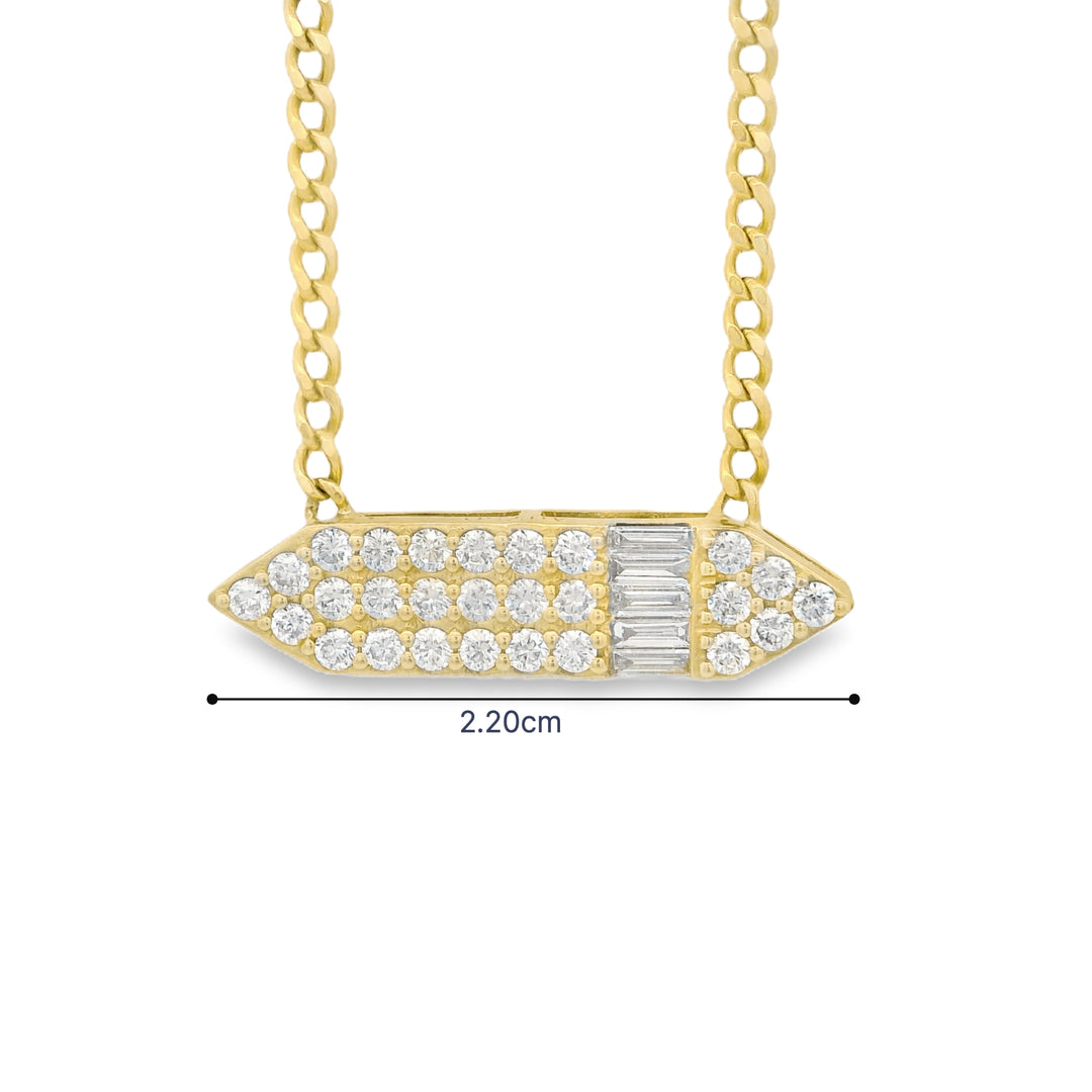 Quartz-Motif Diamond Necklace