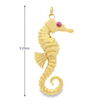 Load image into Gallery viewer, Ruby Sea Horse Pendant
