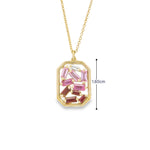 Load image into Gallery viewer, Pink Sapphire Mosaic Necklace
