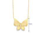 Load image into Gallery viewer, Gold-Brushed Butterfly Necklace
