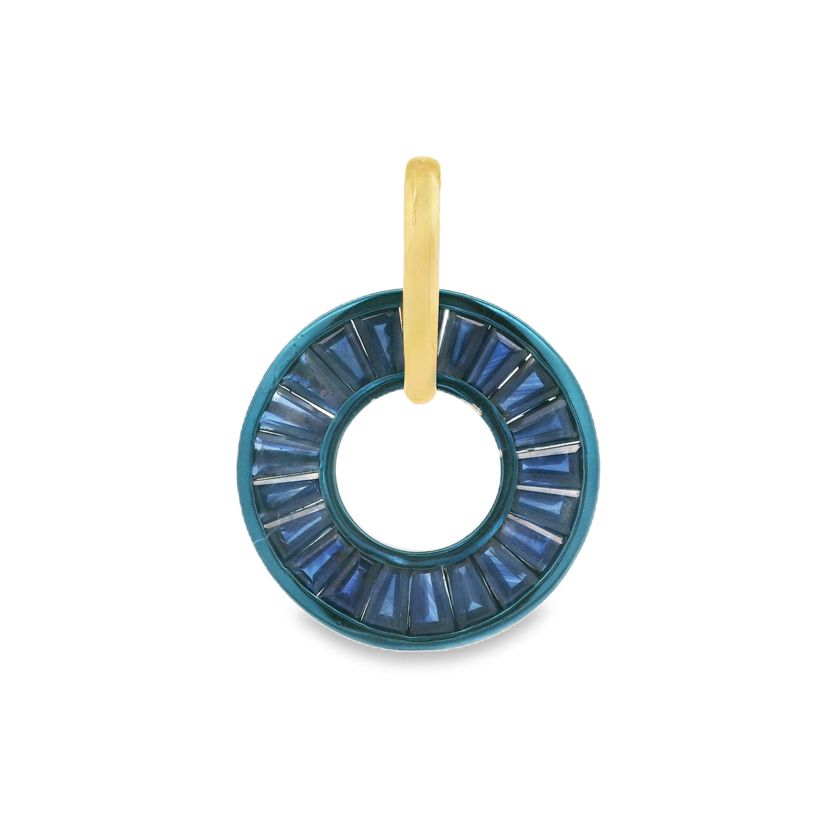 Sapphire hoop pendant