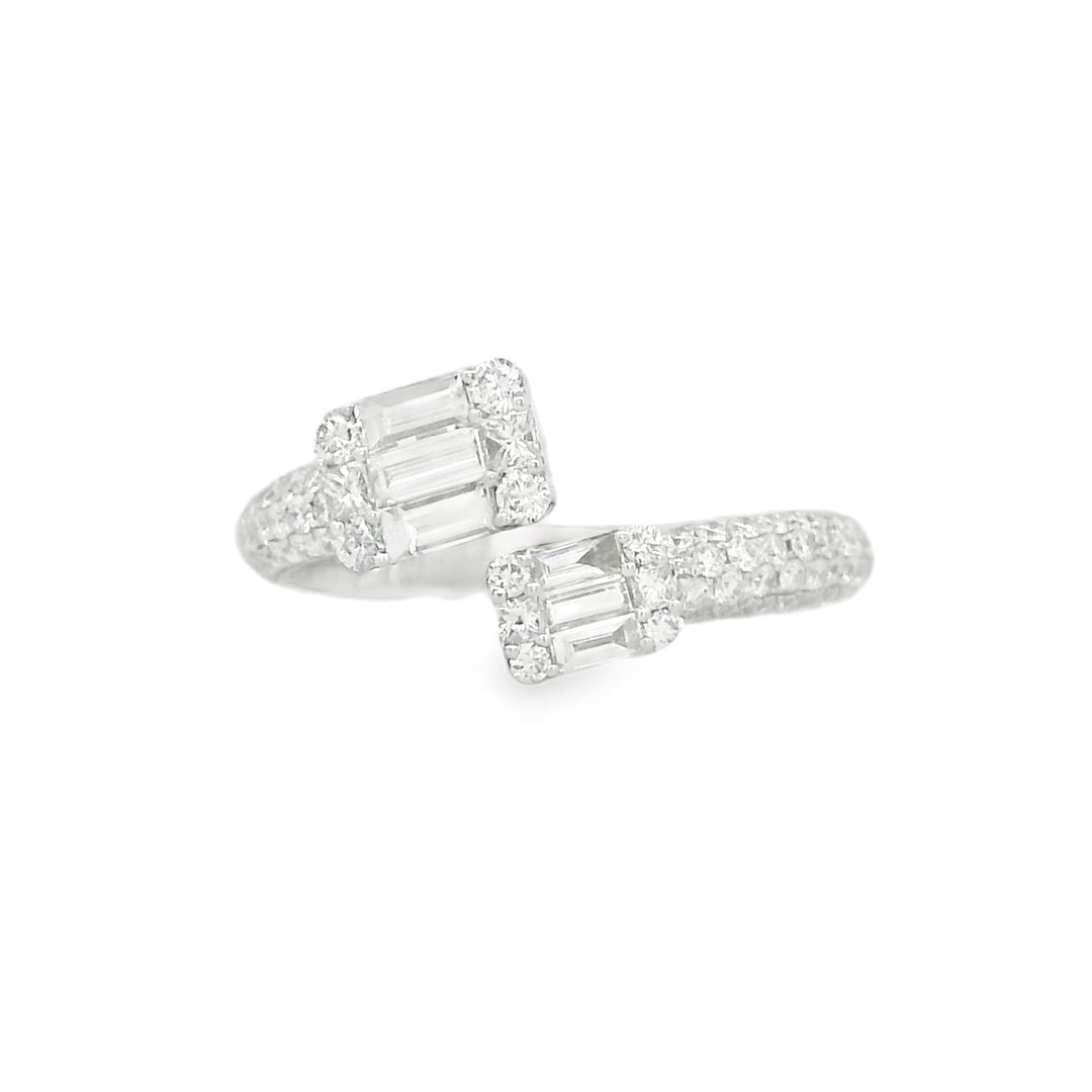 Baguette-Illusion Abstract Ring
