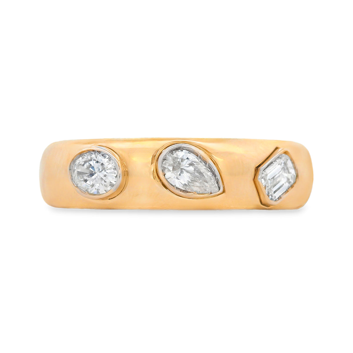 Mixed cut ring
