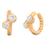 Load image into Gallery viewer, Double Diamond Hoops
