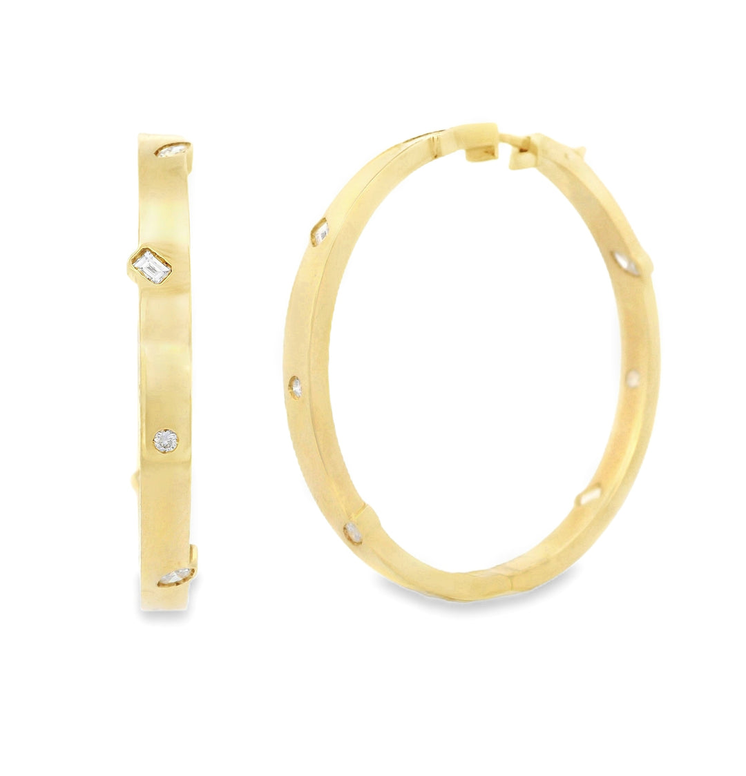 Scattered Diamonds Hoops