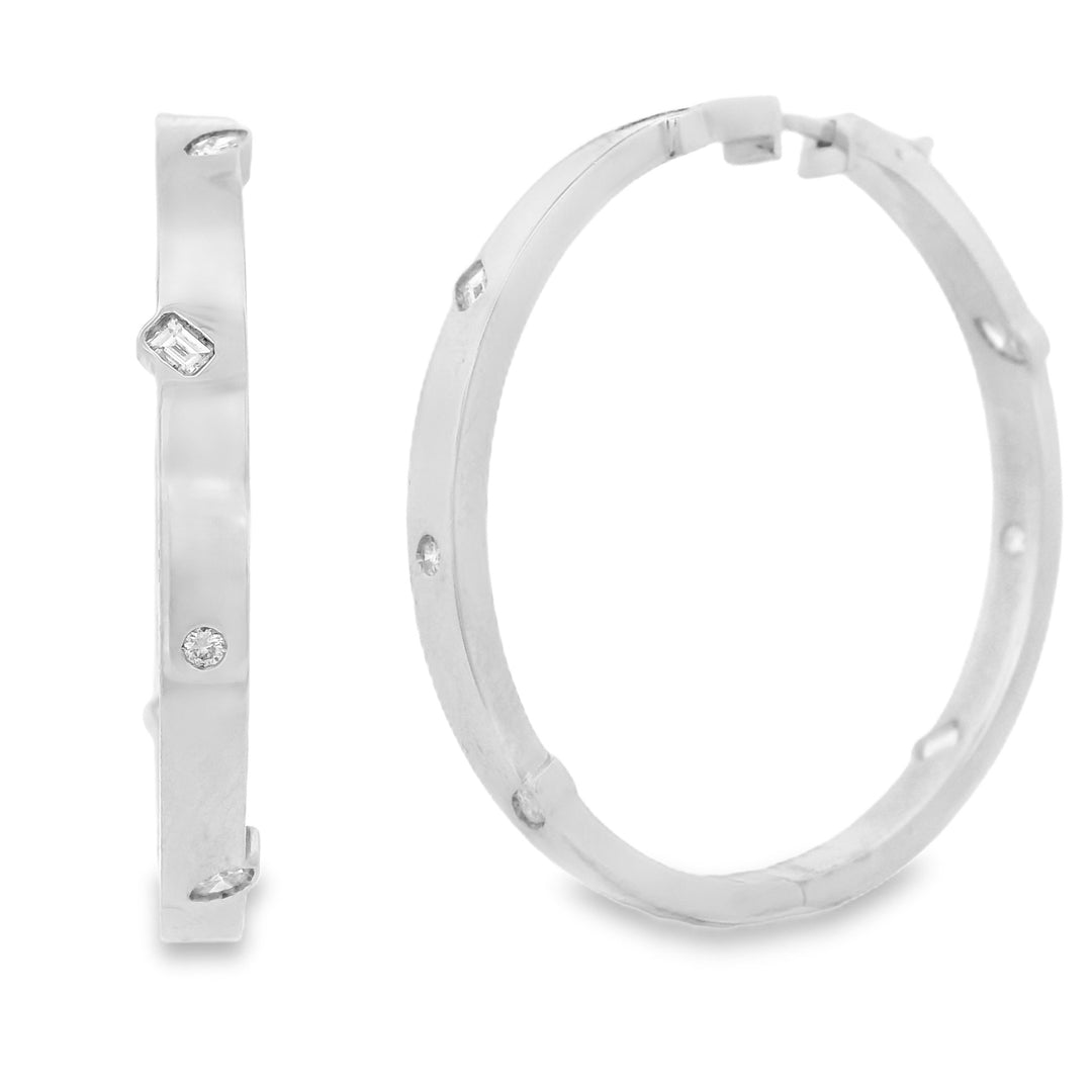Scattered Diamonds Hoops