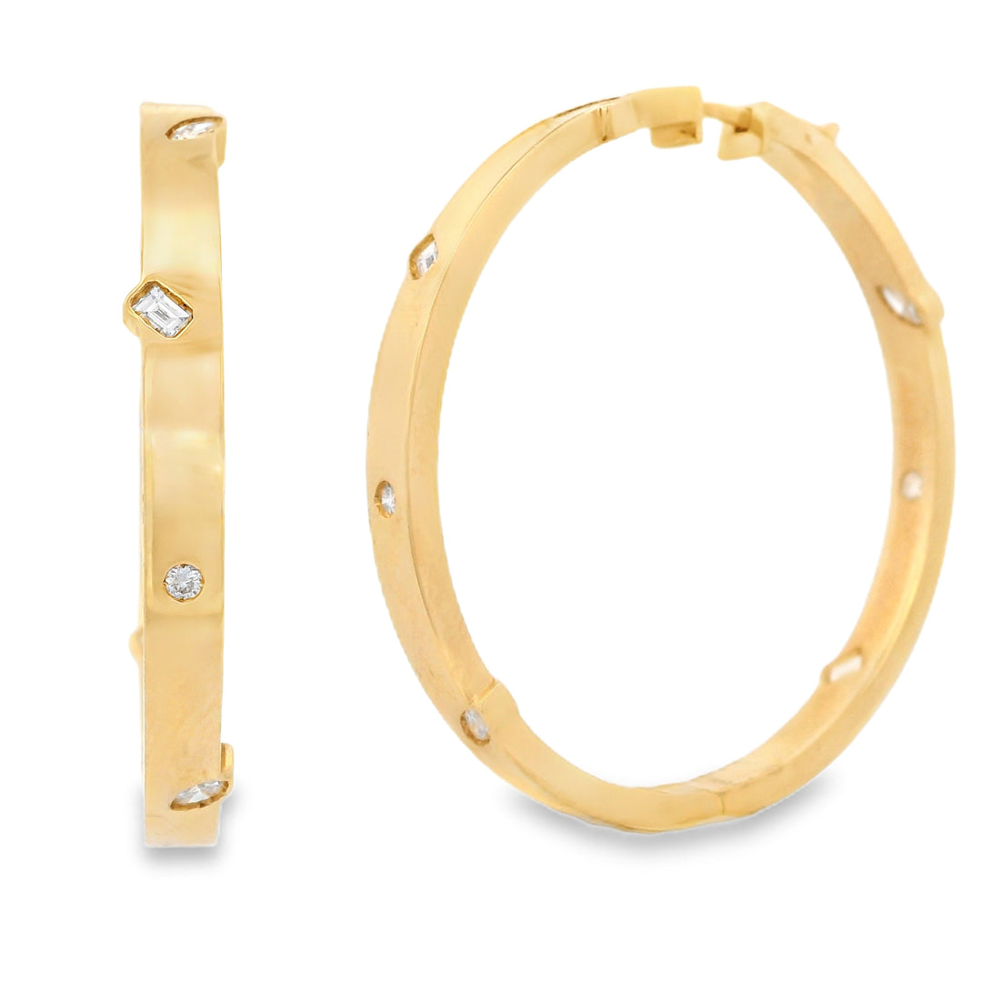Scattered Diamonds Hoops
