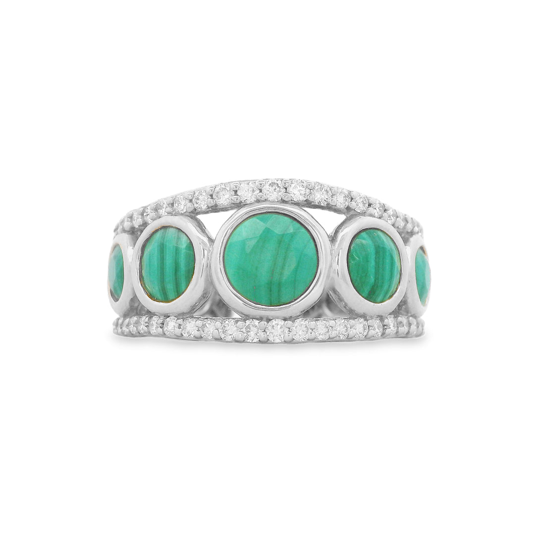 Malachite Pebble Ring