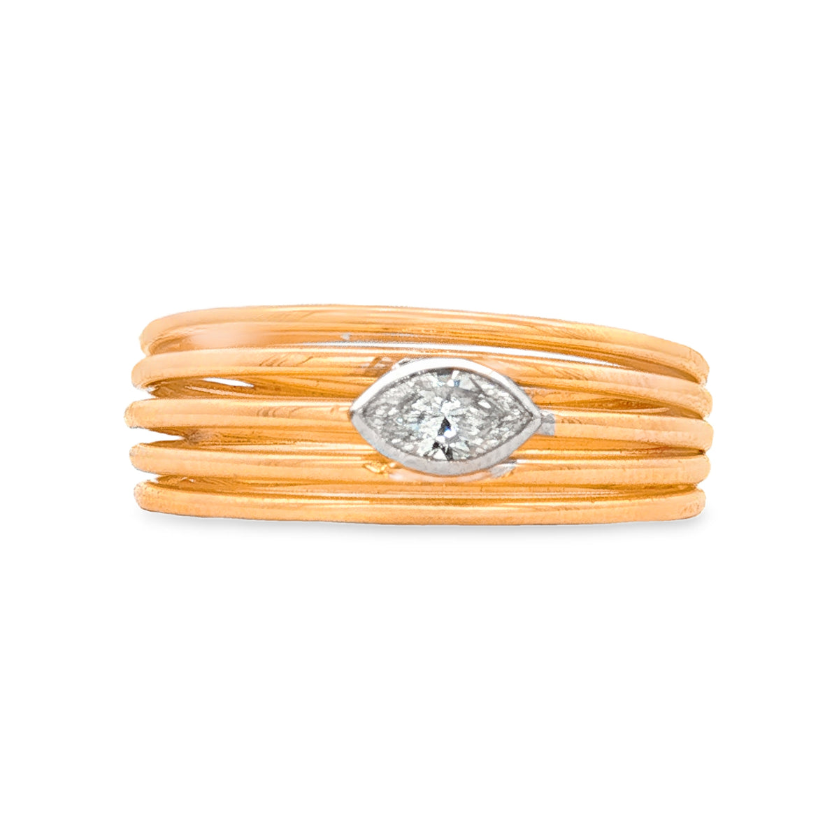 Marquise layered ring