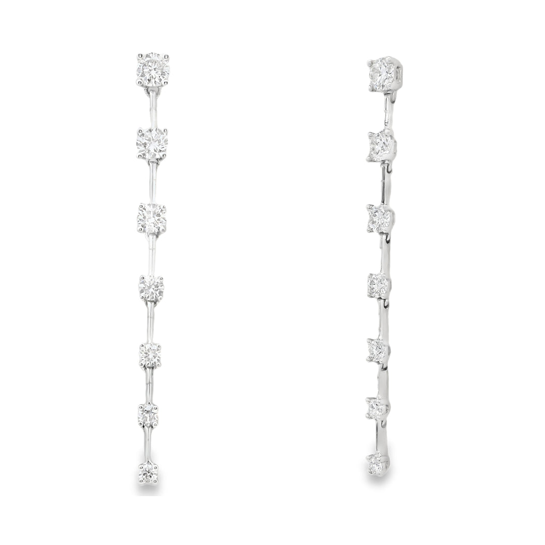 Shorter Off-the-line Diamond Earrings