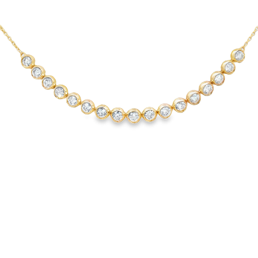 Round Bezel Line Necklace