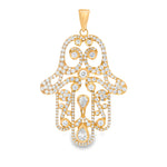 Load image into Gallery viewer, Diamond Hamsa Pendant
