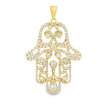 Load image into Gallery viewer, Diamond Hamsa Pendant
