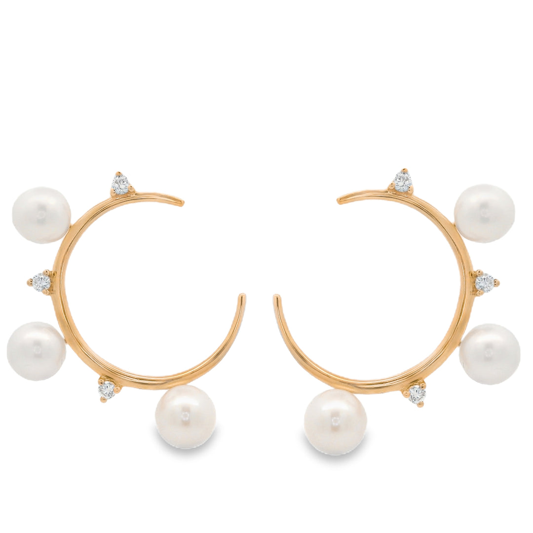 Celestial Pearl Hoops