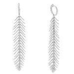 Load image into Gallery viewer, Diamond Feather Stroke Earrings
