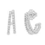 Load image into Gallery viewer, Angular Diamond Hoops
