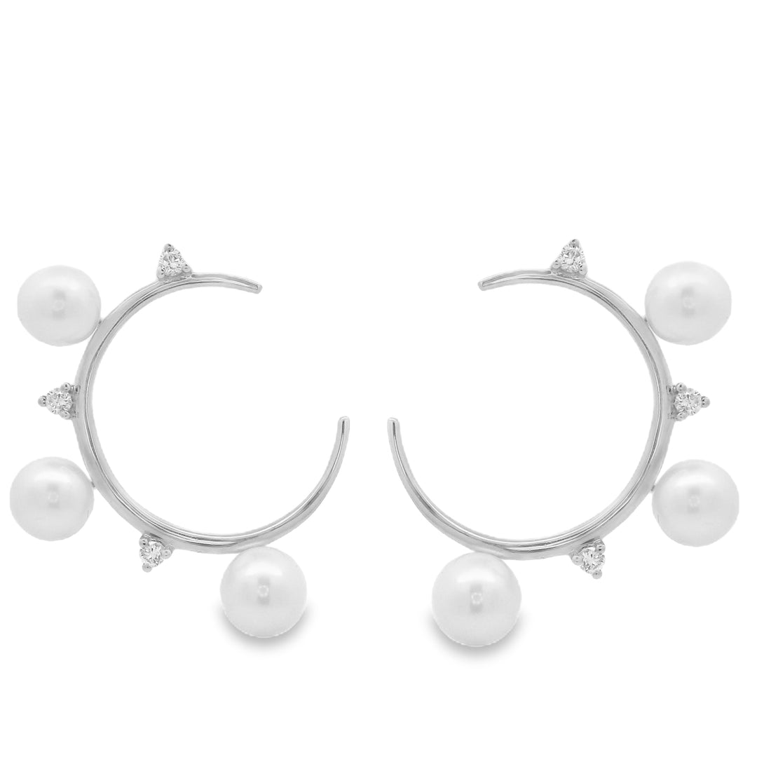 Celestial Pearl Hoops