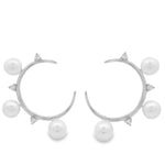 Load image into Gallery viewer, Celestial Pearl Hoops
