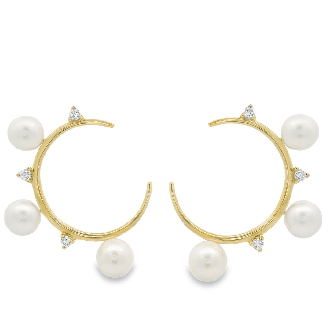 Celestial Pearl Hoops