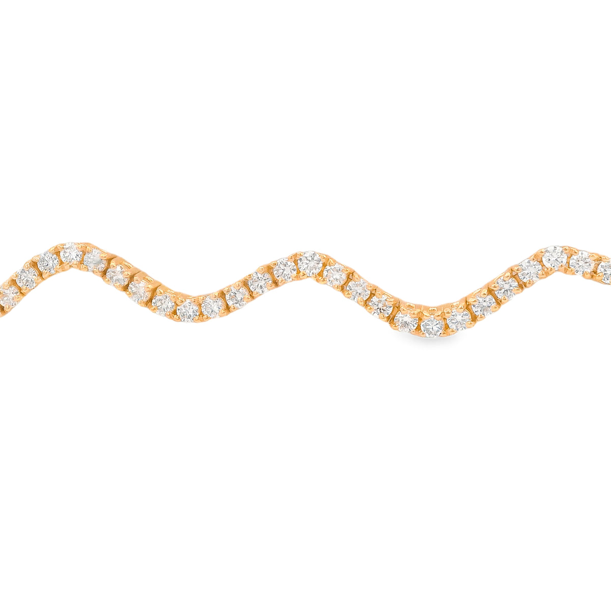 Wave tennis bracelet