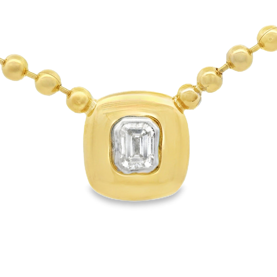 Bubble Emerald Cut Necklace