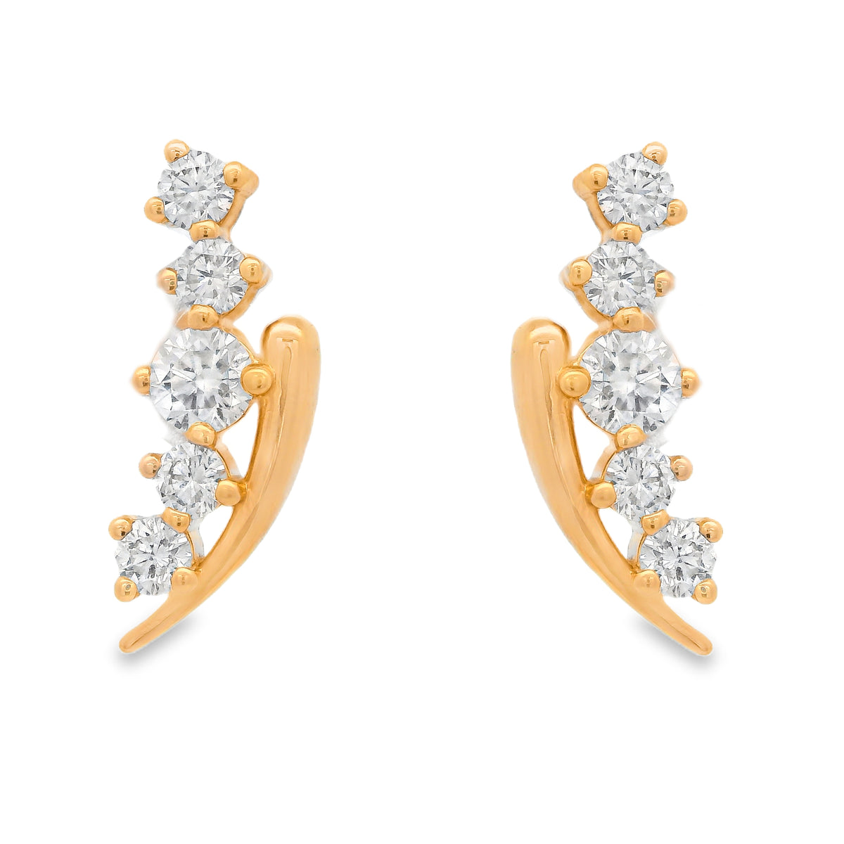 Diamond sweep earrings