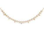 Load image into Gallery viewer, Round &amp; Pear Bezel Line Necklace
