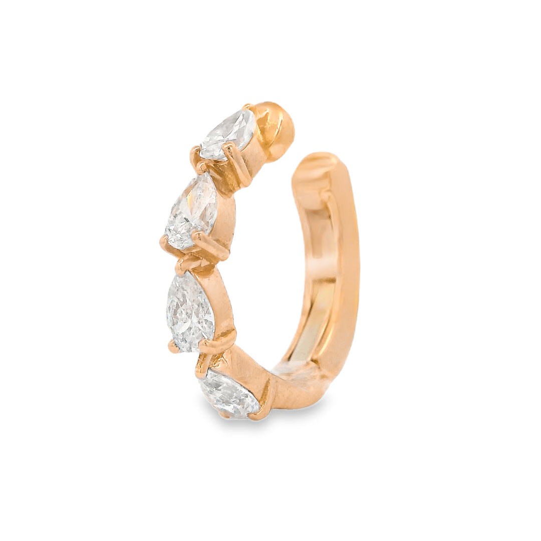 East-West Pear Ear Cuff