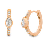 Load image into Gallery viewer, Bezel Pear Diamond Earrings
