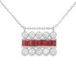 Load image into Gallery viewer, Ruby Rail Necklace
