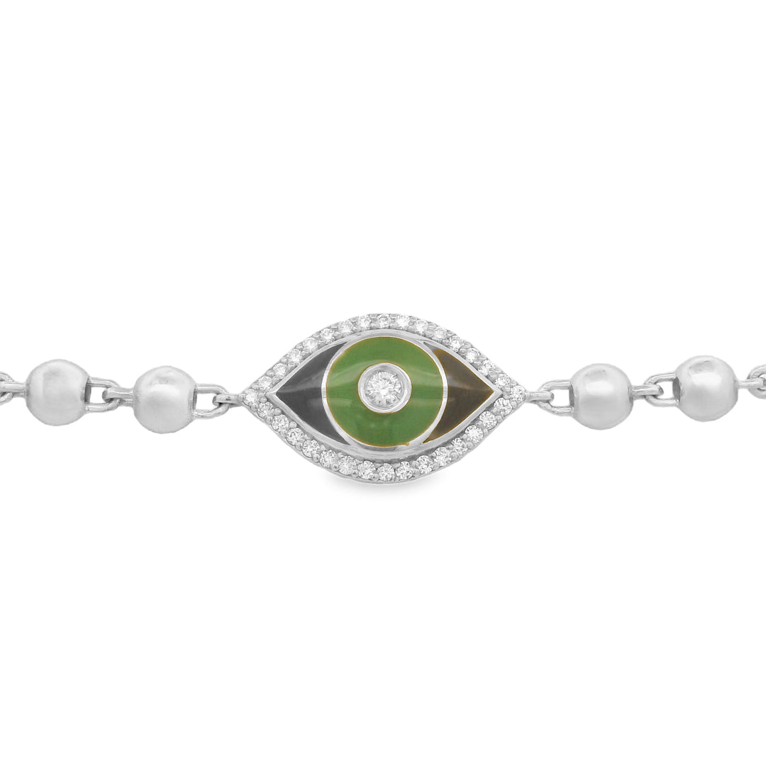 Iris Diamond Enameled Bracelet