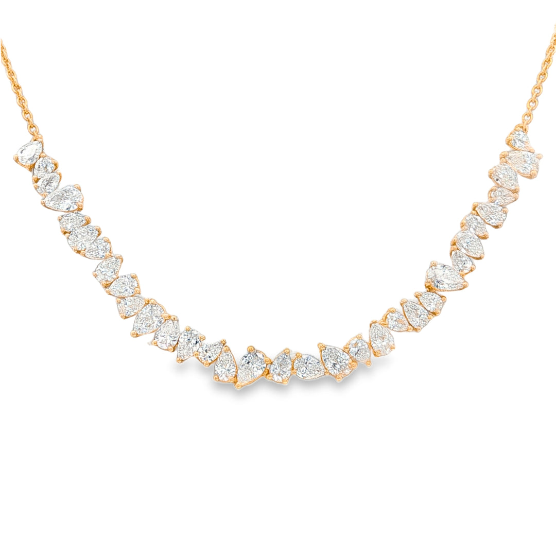 Irregular Diamond Pears Necklace