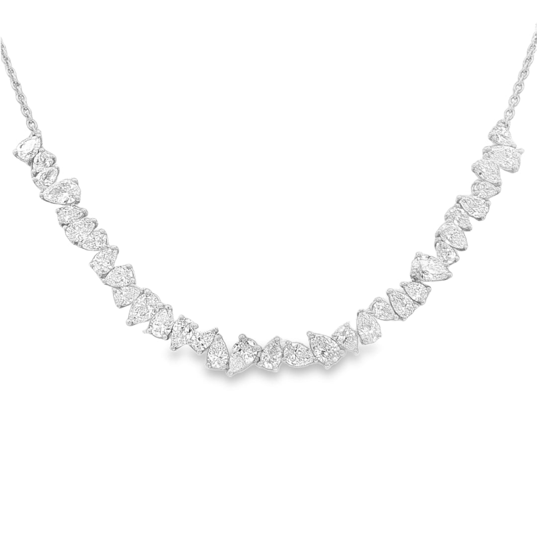 Irregular Diamond Pears Necklace