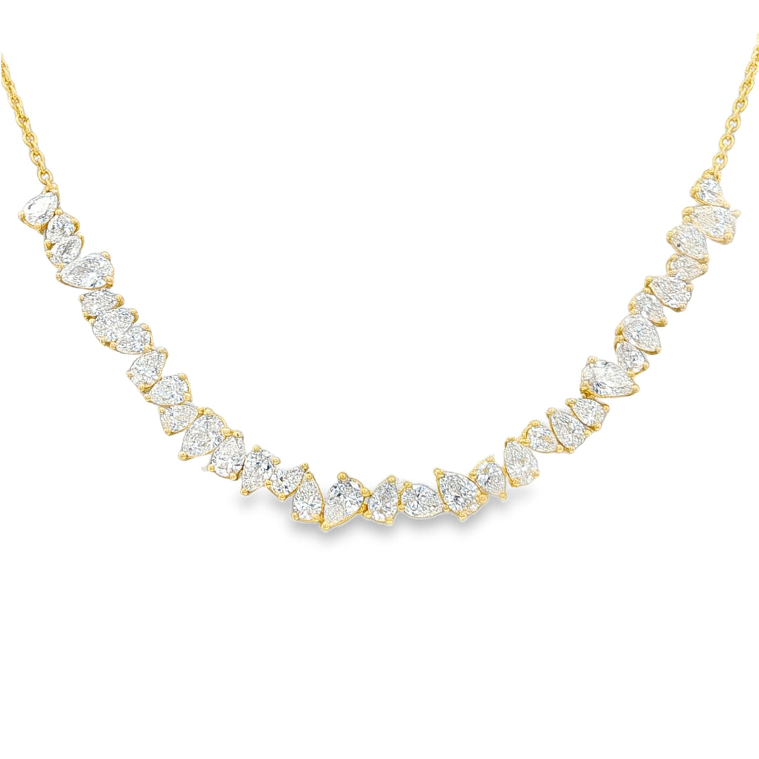 Irregular Diamond Pears Necklace