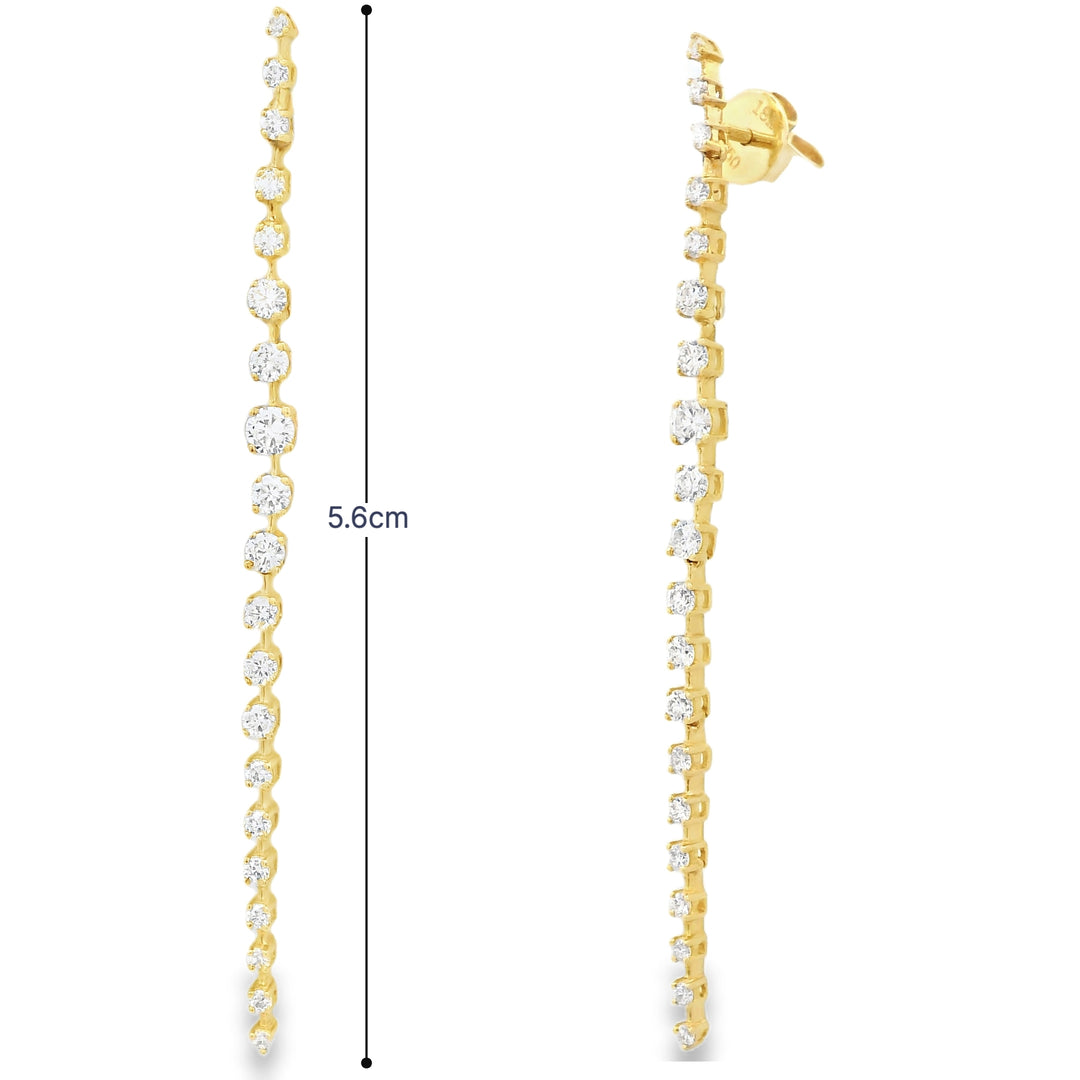 Slimmy Diamond Earrings