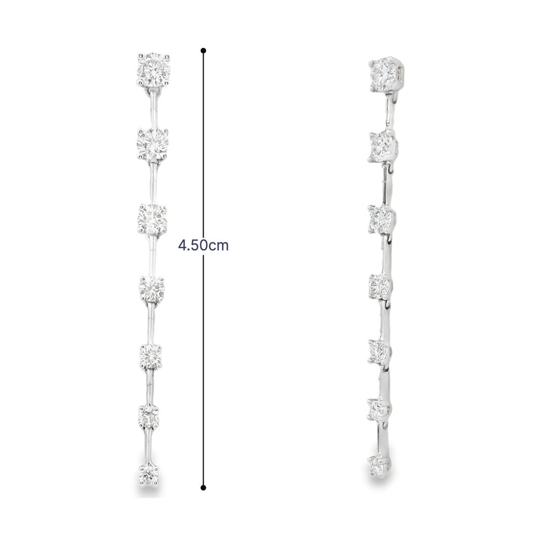 Shorter Off-the-line Diamond Earrings