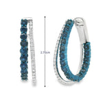 Load image into Gallery viewer, Blue Muse Hoops
