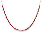 Load image into Gallery viewer, Ruby &amp; Diamond Collarbone Necklace
