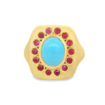 Load image into Gallery viewer, Ruby Bloom Signet Ring
