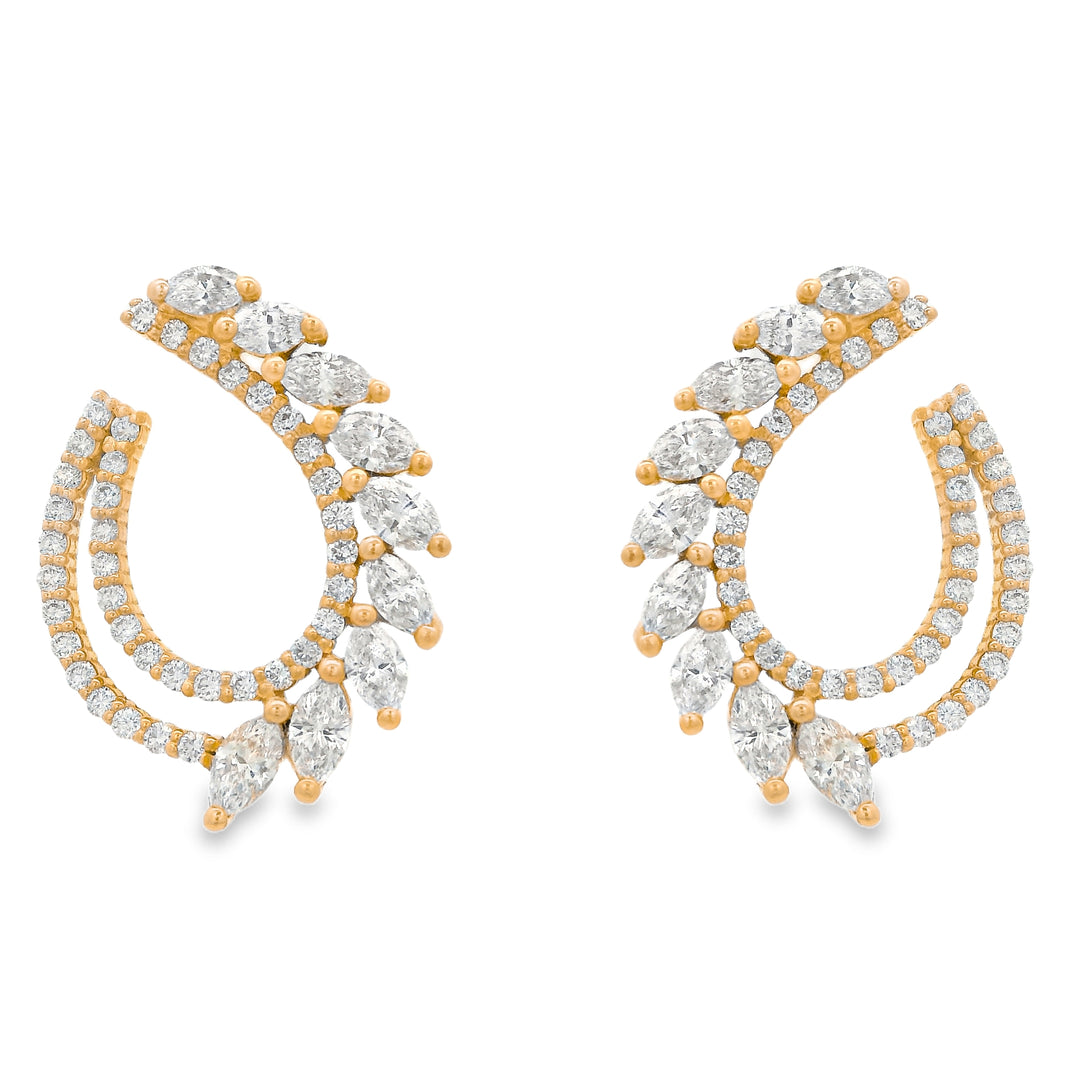 Marquise Bloom Hoops
