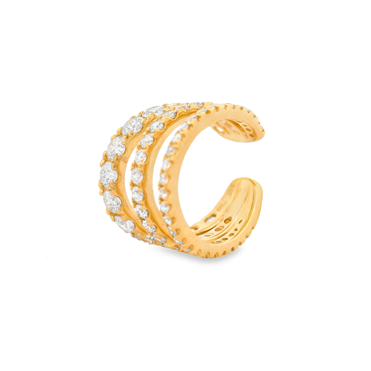 Triple row earcuff