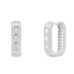 Load image into Gallery viewer, Diamond Signal Hoops

