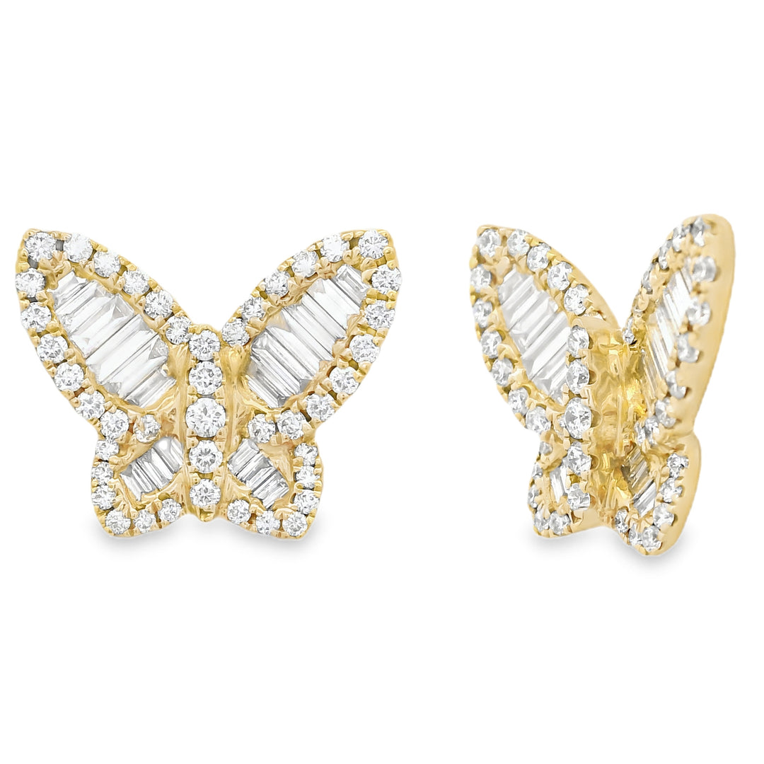 Butterfly Baguette Earrings