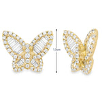 Load image into Gallery viewer, Butterfly Baguette Earrings
